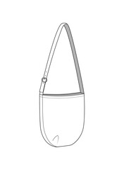 Bag Illustration, vector cad, vector illusration, fashion design, fashion drawing, flat cad, line drawing, vector. 