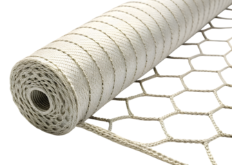 Rolled chicken wire roll for use in construction site