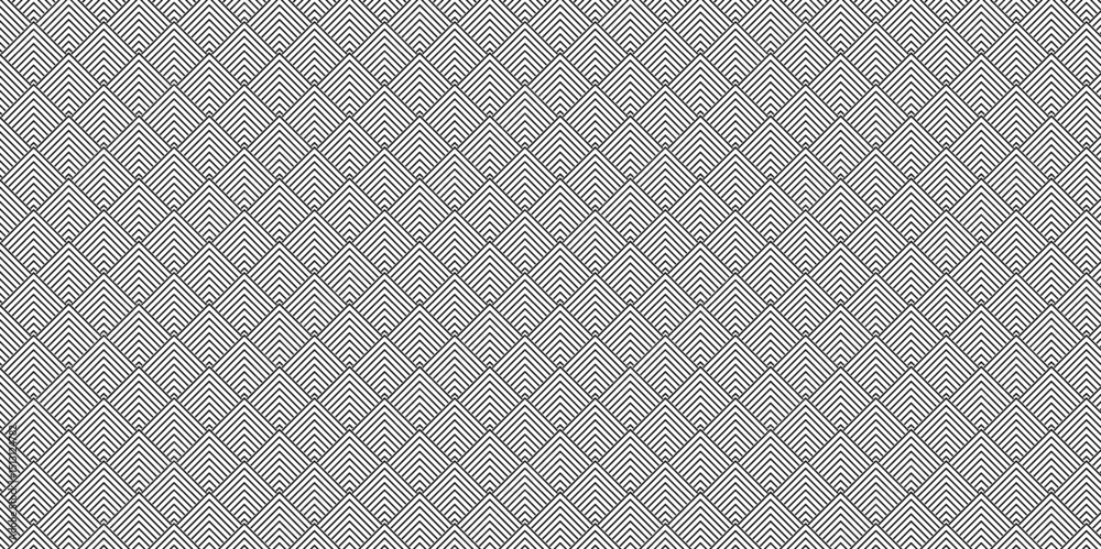 Poster minimal overlapping vector black and gray pattern wave lines fabric square line background. seamless