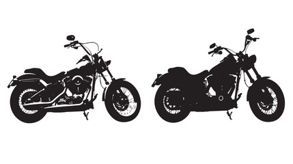 Obraz premium Motorcycles silhouette isolated on white background