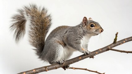 Obraz premium Eastern Gray Squirrel on studio background