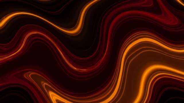 Abstract Red And Orange Wavy Background