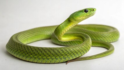 Fototapeta premium Eastern Green Mamba on studio background