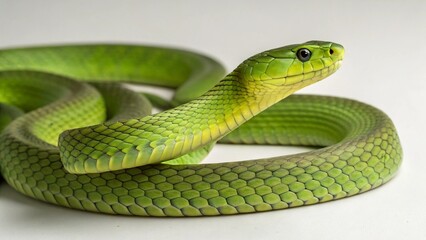 Fototapeta premium Eastern Green Mamba on studio background