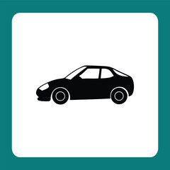 Black Car Silhouette Vector &ndash; Side View Icon
