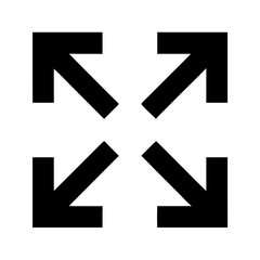 Fototapeta premium Expand / Collapse Icon – Black Vector Arrow Symbol for Dropdown Menus, Accordions, and UI Toggles