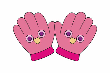Gloves and Mittens with white background
