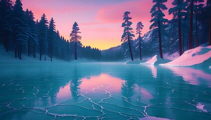 Sunrise in the mountains