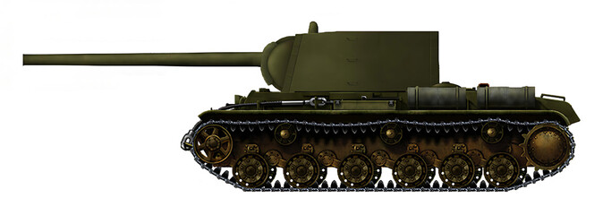 KV-1SM (Alternative modernization of the KV-1S tank with the installation of a new turret and a 107mm gun) © Tikros