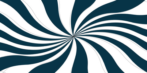 Abstract background with rays retro starburst. Black and white twisted swirl.Seamless retro vintage burst sunrise sunbeam element spiral striped illustration.