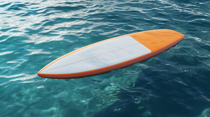 Surf Board Floating in the Water Mockup