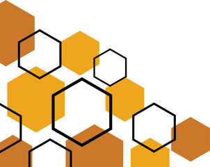 Obraz premium Hexagon Outline Corner