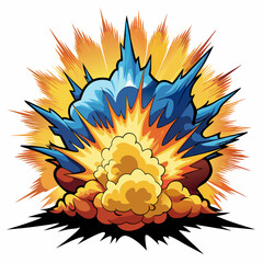 Powder pulver explosion isolated on white background 
