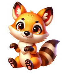 Jackal character illustration isolated on transparent background