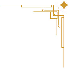 Monoline Art Deco Corner Border