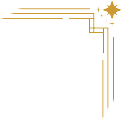 Monoline Art Deco Corner Border