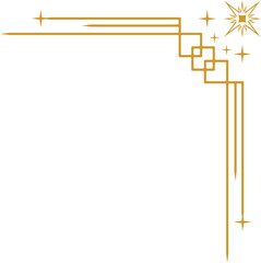 Monoline Art Deco Corner Border