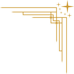 Monoline Art Deco Corner Border