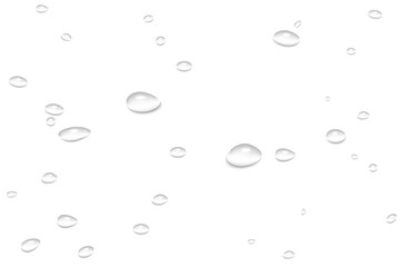 Transparent drops glide on smooth glass pane. Rain droplets form soft condensation on surface....