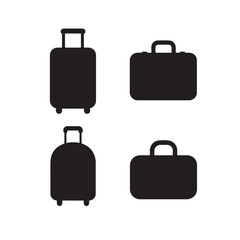 Suitcase Icons in Various Shapes and Sizes for Travel