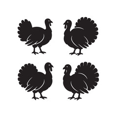 Thanksgiving Turkey Pose Icons