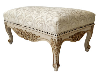 Antique wooden chest in vintage brown design isolated on white background