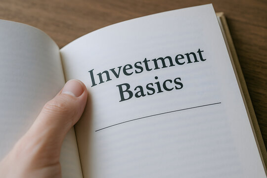 Investment basics book open, showcasing essential financial knowledge and learning