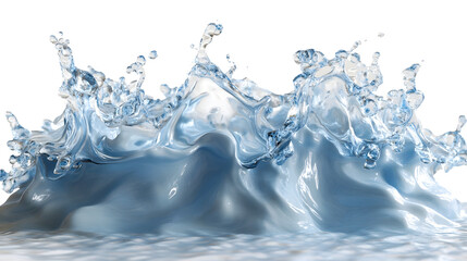 Powerful Dynamic Blue and White Splashing Water Movement in Flowing Abstract Liquid Background  Refreshing and Calming Natural Aquatic Scene with Energetic Fluid Texture and Transparency