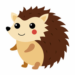 Fototapeta premium animal, cartoon, hedgehog, vector, illustration, lion, mammal, cat, character, wild, wildlife, isolated, brown, nature, funny, cute, art, pet, fun, zoo, baby, dog, smile, drawing, toy