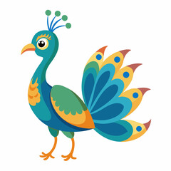 peacock vector illustration