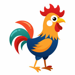 rooster isolated on white