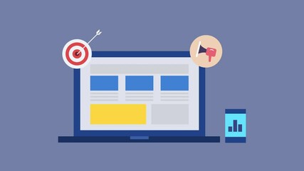 Targeting right audience with digital advertising strategy, Digital ad targeting 2d animation with alpha matte