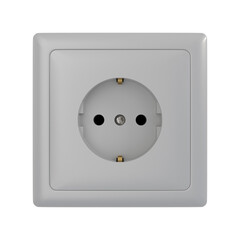 Electrical socket on white background. Isolated 3D illustration