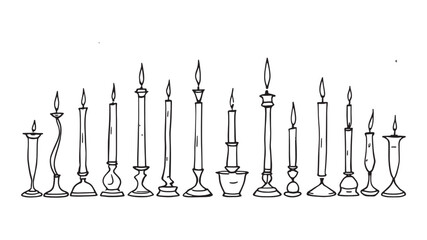 Memorial Candle Stand Icon For Ceremony
