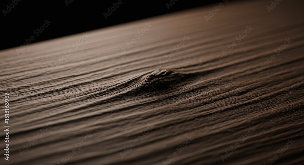 Poster a close up of a wooden surface with a small indentation