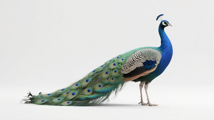 Fototapeta premium Peacock isolated on white background