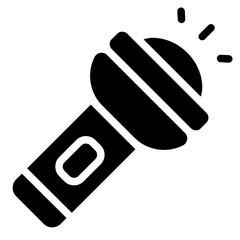 Electric torch Solid Icon