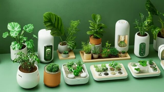 Smart Indoor Gardening: Modern Green Oasis with Tech