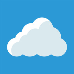 Minimalist Flat Cloud Set Vector, Clean Shape Cloud Icons Collection
