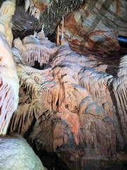 Beautiful amazing limestone formations in Royal Cave at Buchan Victoria Australia