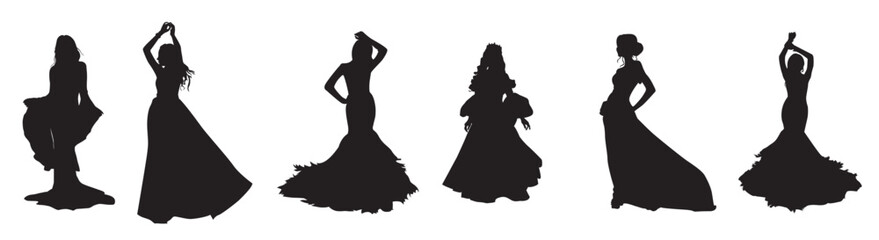 women fancy dress silhouette