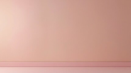 Pastel pink minimalist empty room background. Soft peach tone, clean aesthetic for text overlay or product display. Blank stage frame for showcase.
