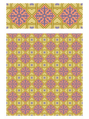 Art Nouveau Floral Seamless Pattern in Vintage Palette