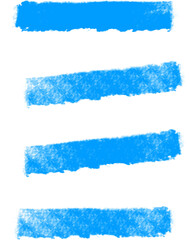 Watercolor sky blue brayer stripe roller brush streak texture with transparent background
