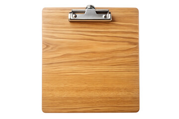 Fototapeta premium Rectangular wooden clipboard isolated on transparent background 