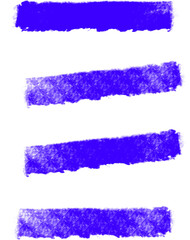 Watercolor clear blue brayer stripe roller brush streak texture with transparent background