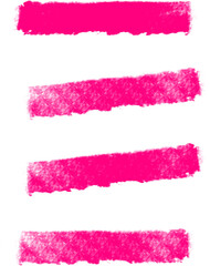 Watercolor hot pink brayer stripe roller brush streak texture with transparent background