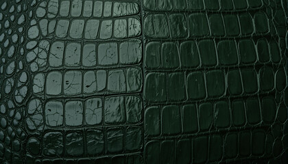 Elegant Crocodile Skin Texture: This close-up shot reveals the intricate and captivating texture of crocodile skin, showcasing its unique pattern.