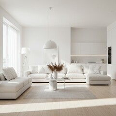 modern living room with fireplace