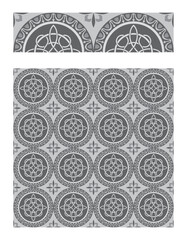 Art Nouveau Floral Seamless Pattern in Vintage Palette